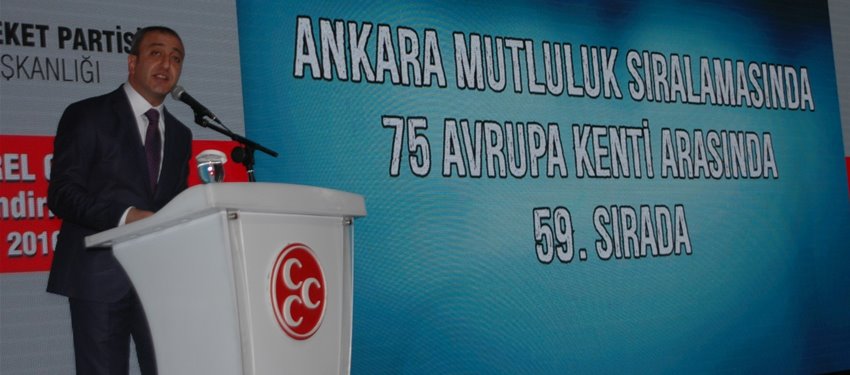 MHP Ankara İl Başkanı Fatih Çetinkaya:  “ANKARA GRİ, MUTSUZ VE BAHTSIZ!”